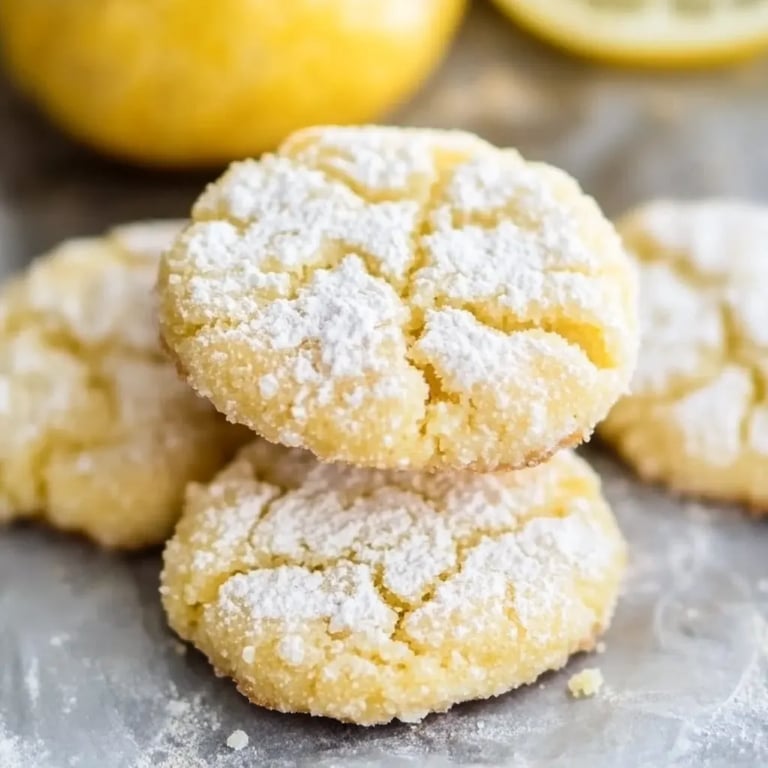 Zitronen-Crinkle-Cookies