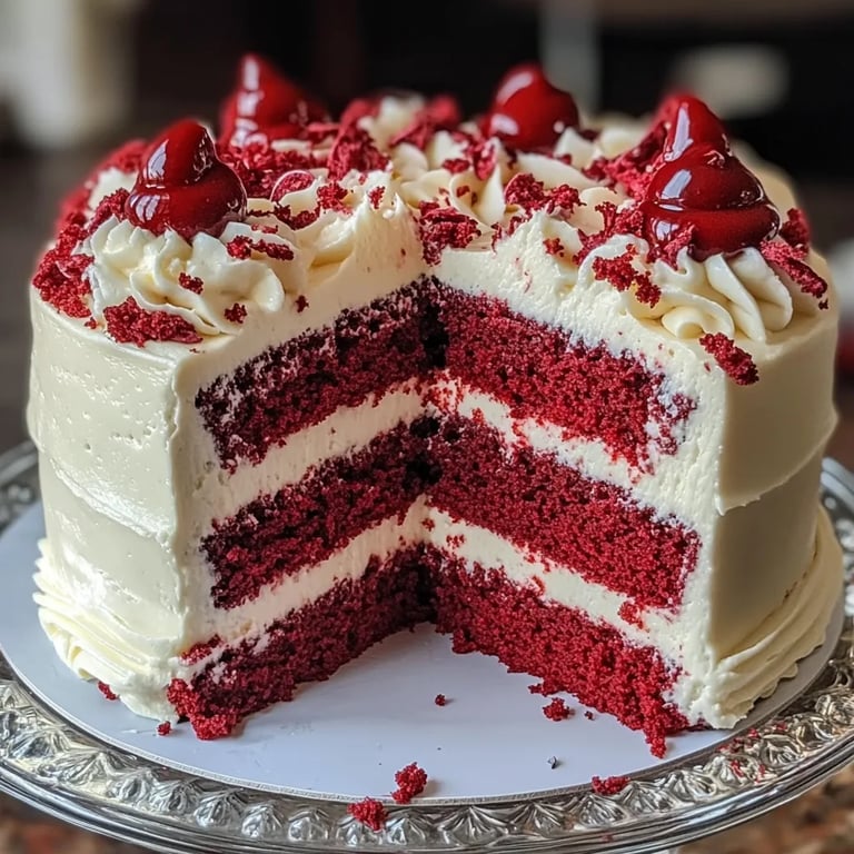 Red Velvet Cake with Extra Icing!