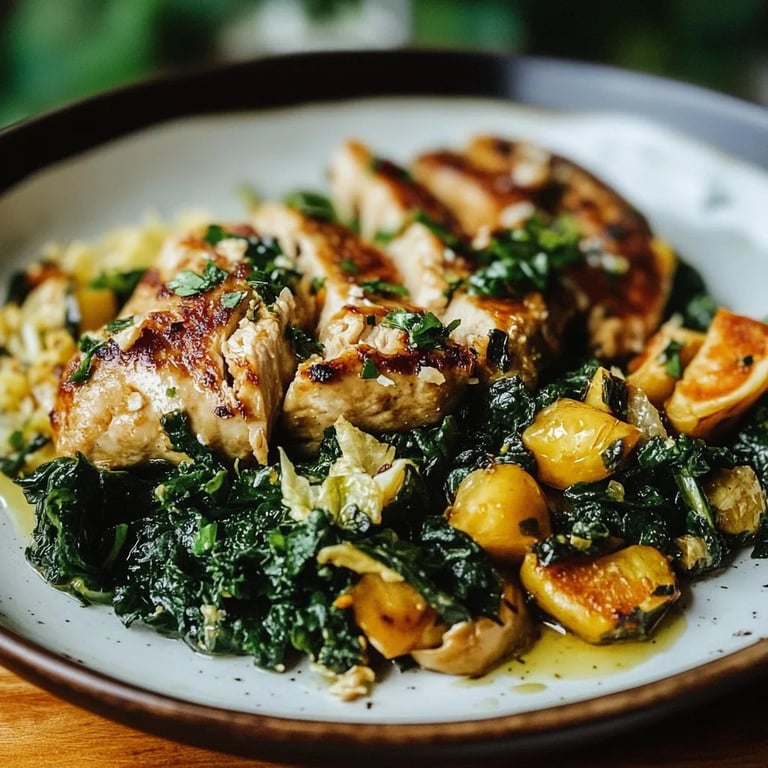 Rührei mit gekochtem Grünkohl