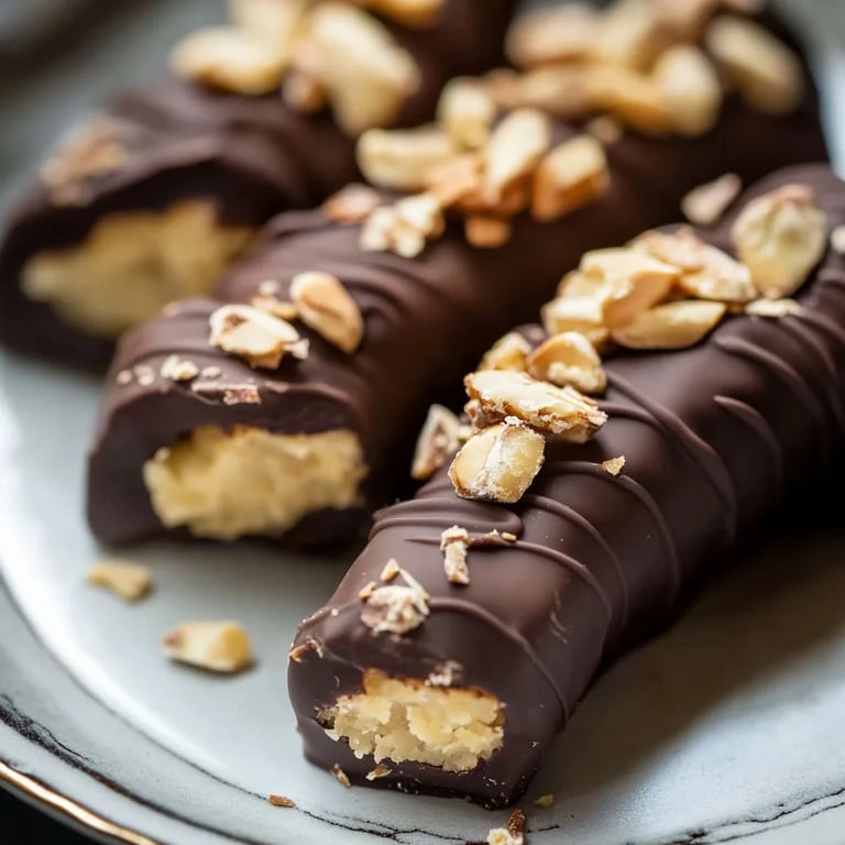 Süße Mandelhörnchen mit Schoko-Enden