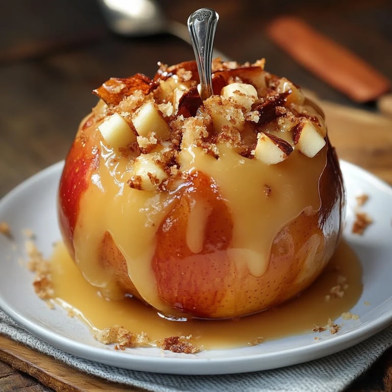 Klassischer Bratapfel mit Marzipan