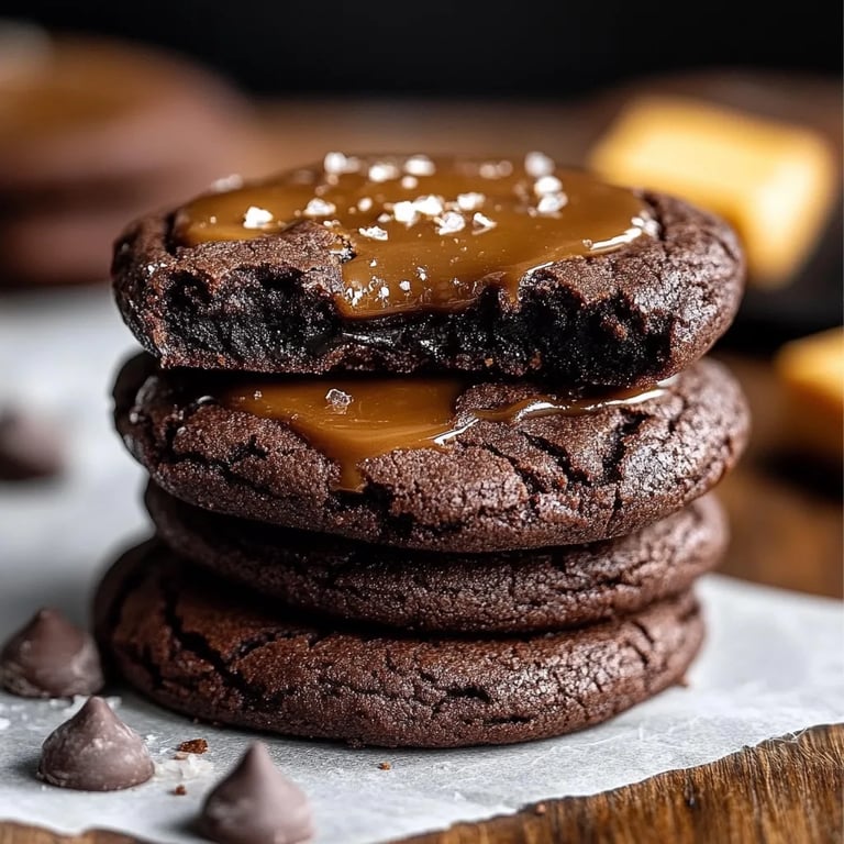 Salted Caramel Chocolate Cookies
