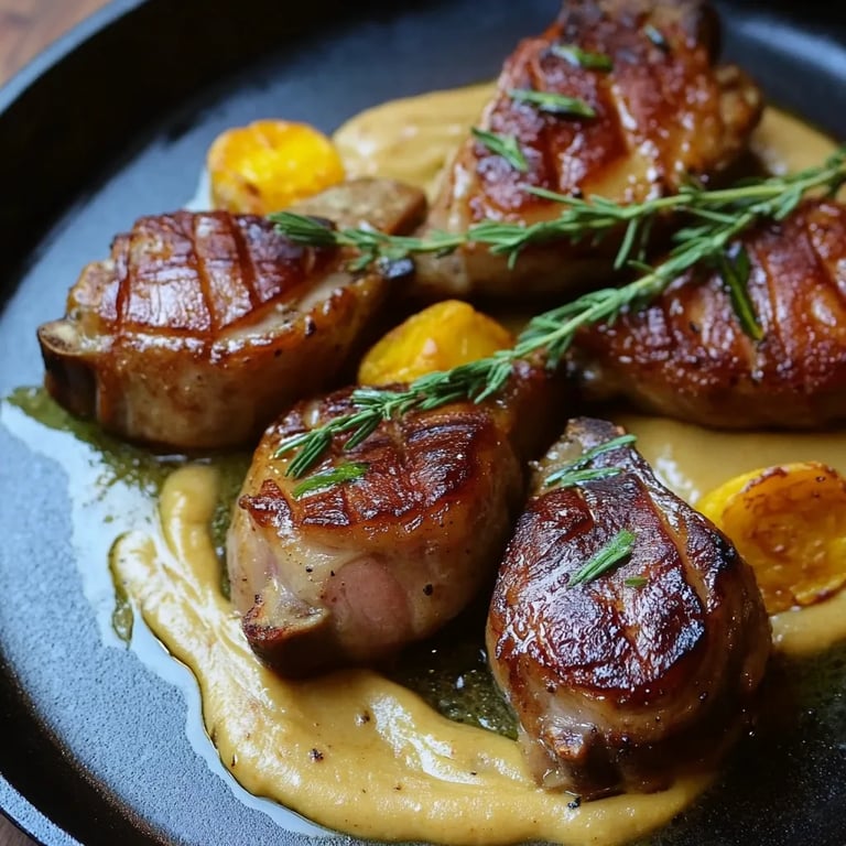 Schweinemedaillons in Rum-Sahne-Sauce mit Wood Stork Spiced Rum