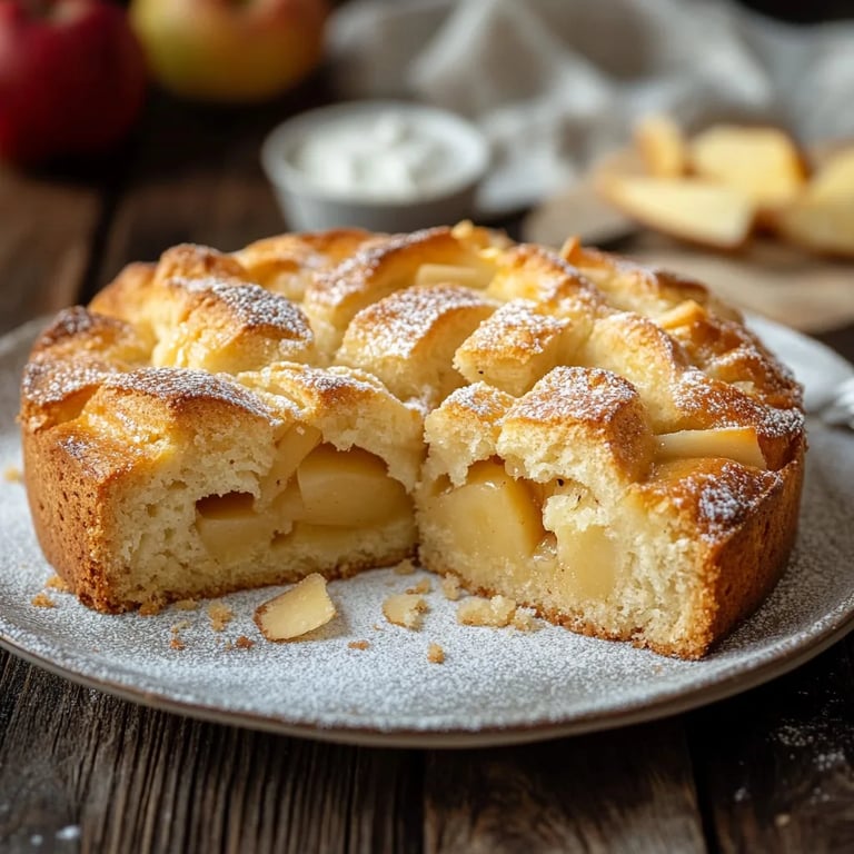 Versunkener Apfelkuchen vom Blech