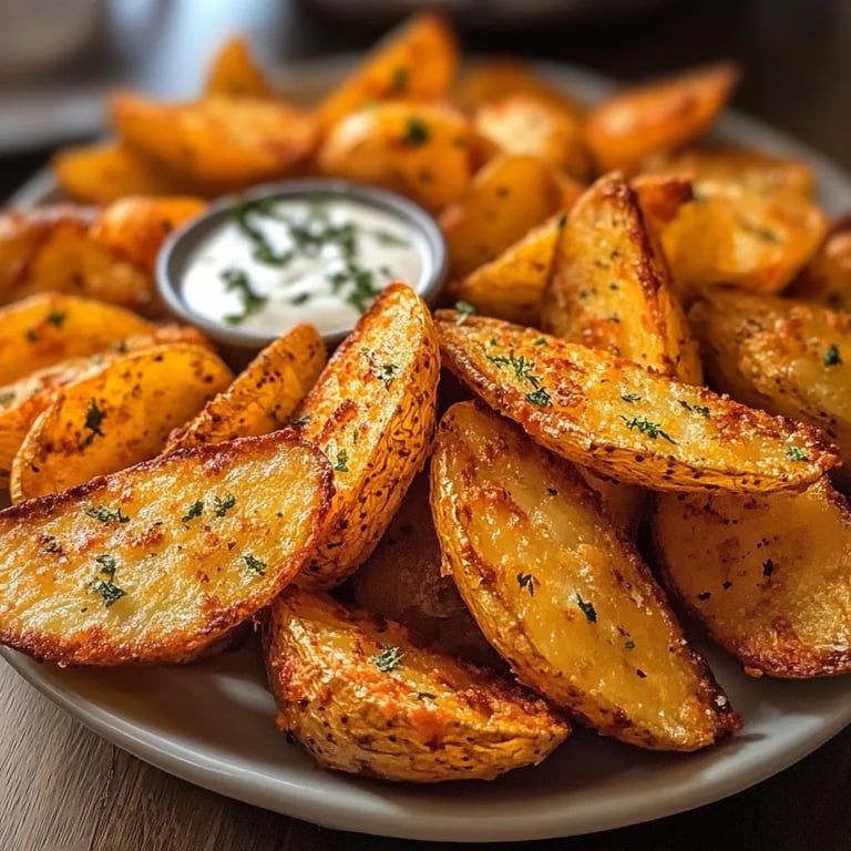 Knusprige Kartoffelspalten