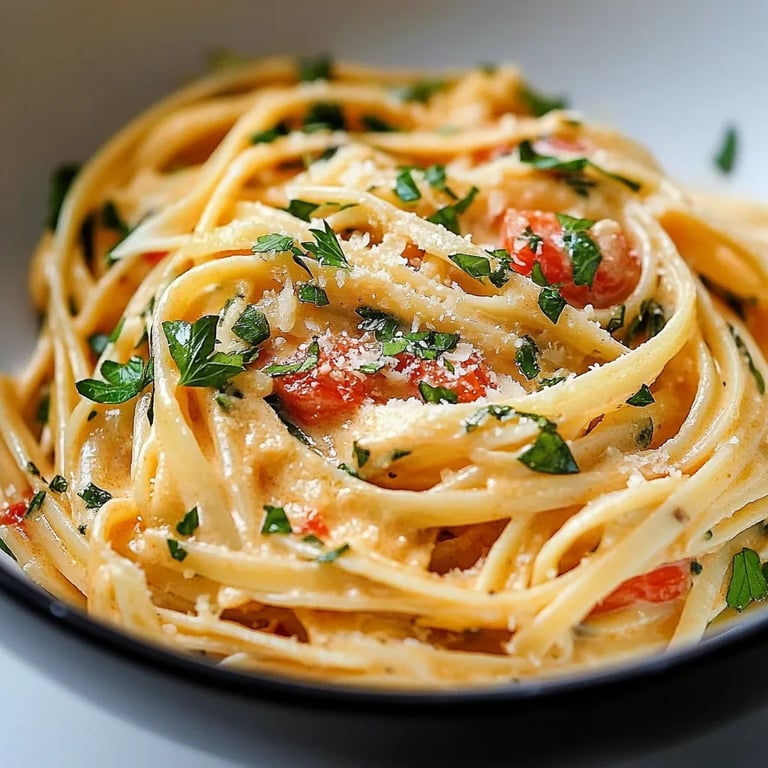 Cremige Pasta mit getrockneten Tomaten
