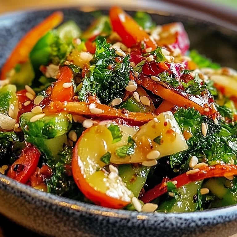 Grünkohlsalat mit Chili Mandel Dressing