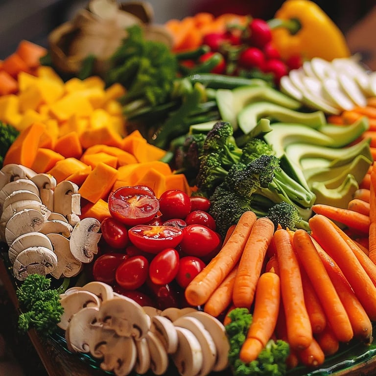 Colorful Turkey Veggie Tray