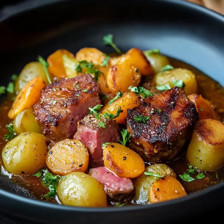 Mohren und Kartoffel Eintopf