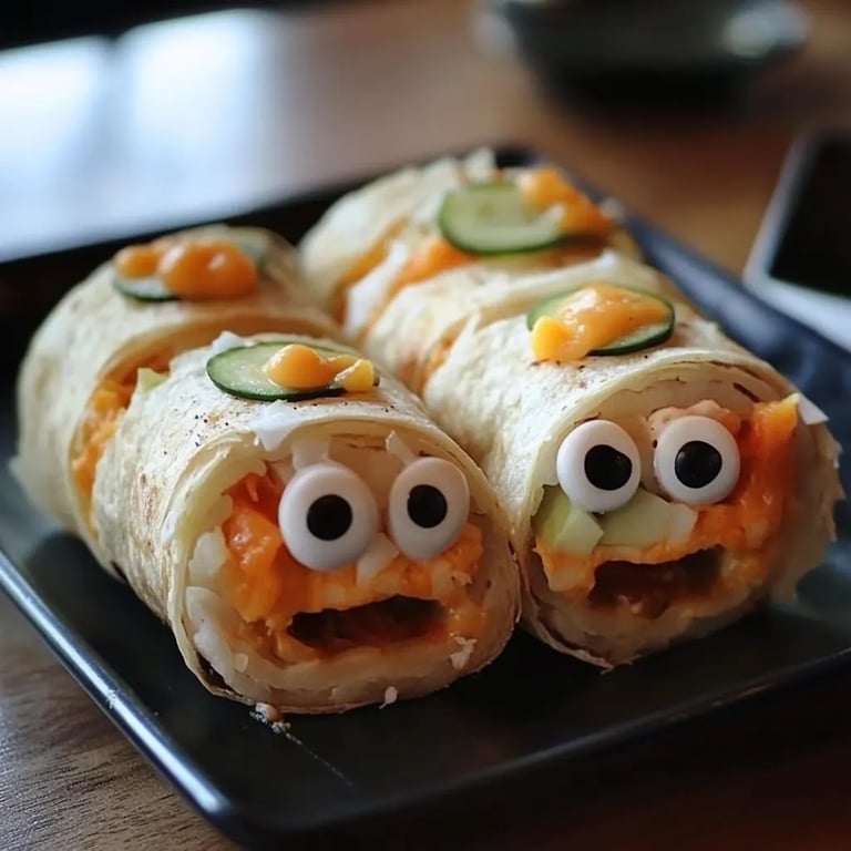 Creepy Cute Mummy Veggie Wraps: An Amazing Ultimate Recipe for Halloween