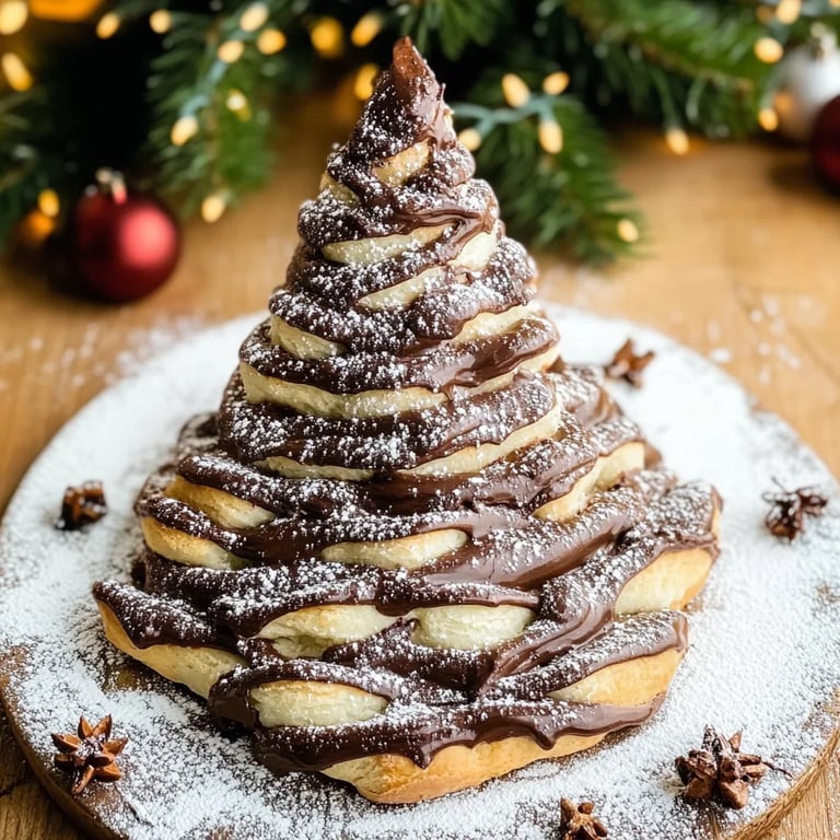 Nutella Puff Pastry Christmas Tree