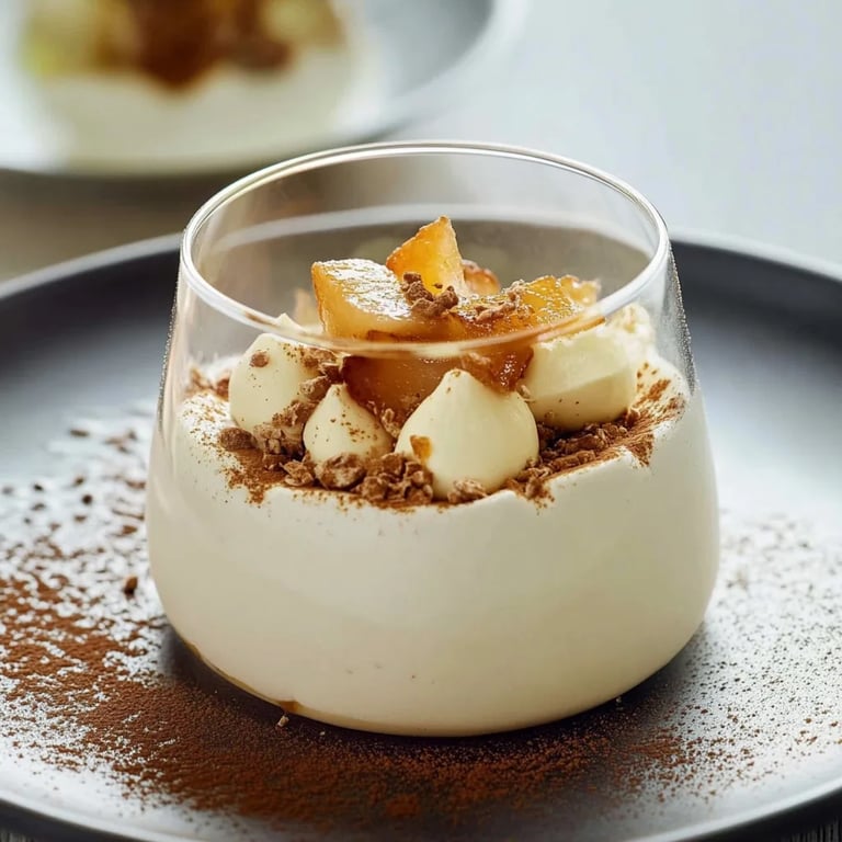 Zimtcreme mit Bratapfelkompott