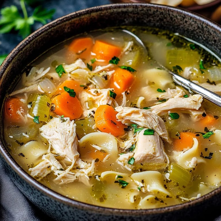 Easy & Comforting Leftover Rotisserie Chicken Noodle Soup