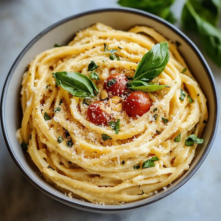 Zitronige Hummus Pasta