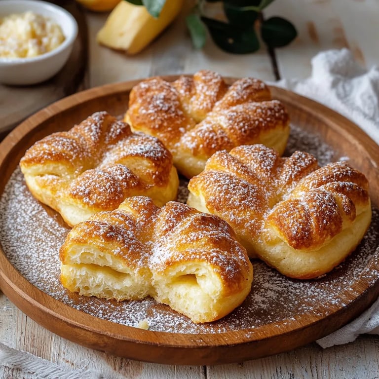 Apfelringe mit Blätterteig