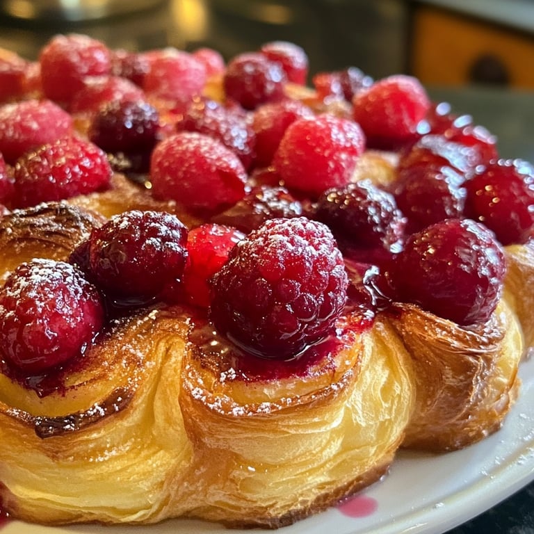 Festive Berry Croissant French Toast Bake​