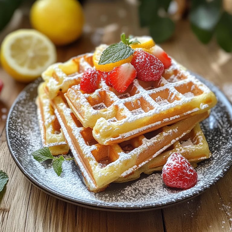 Zitronen-Quark-Waffeln