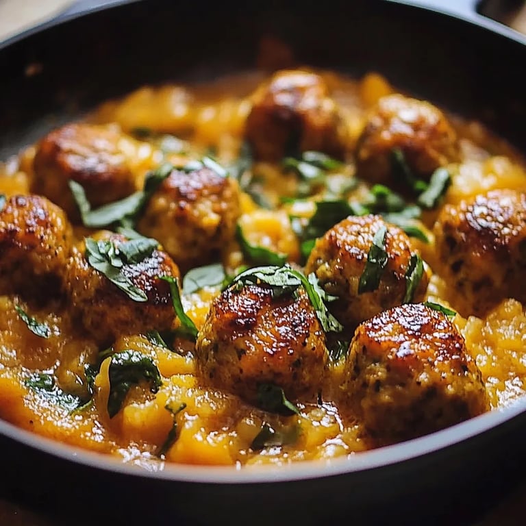 Turkey Meatballs in Pumpkin Sage Sauce