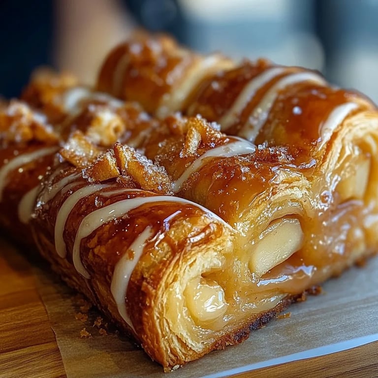Cozy Apple Kringle with Vanilla Glaze