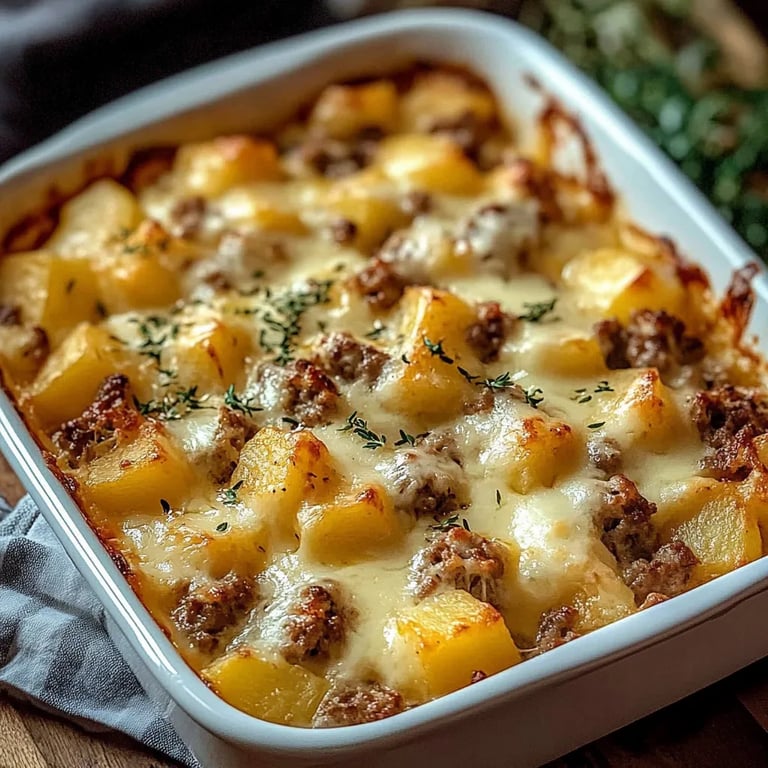 Cheesy Hamburger Potato Casserole
