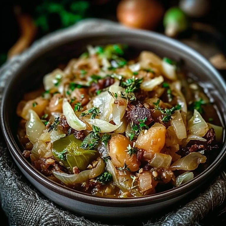 Rosenkohl-Eintopf mit Hackfleisch