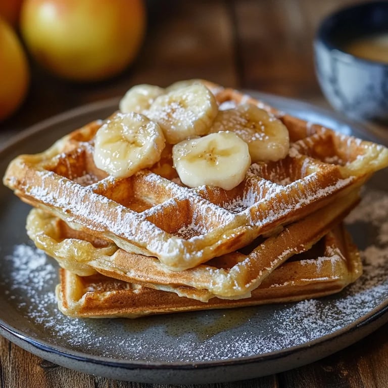 Haferlocken Apfelmus Waffeln