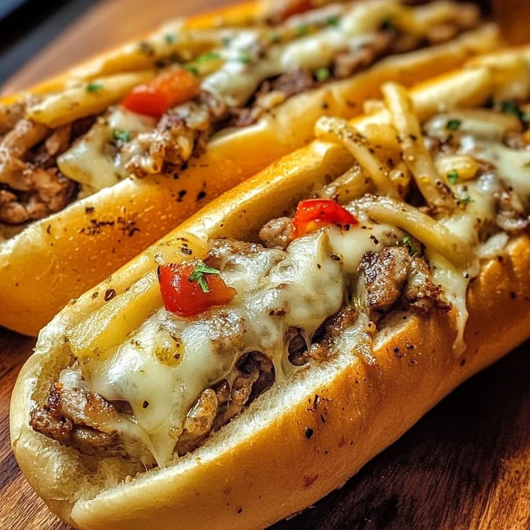 Hähnchen Cheesesteaks