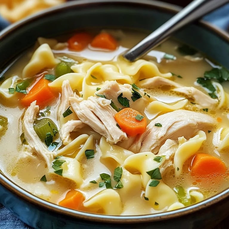 Easy Creamy Chicken Noodle Soup