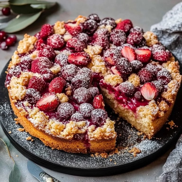 Zwetschgenkuchen mit Rührteig und Streuseln