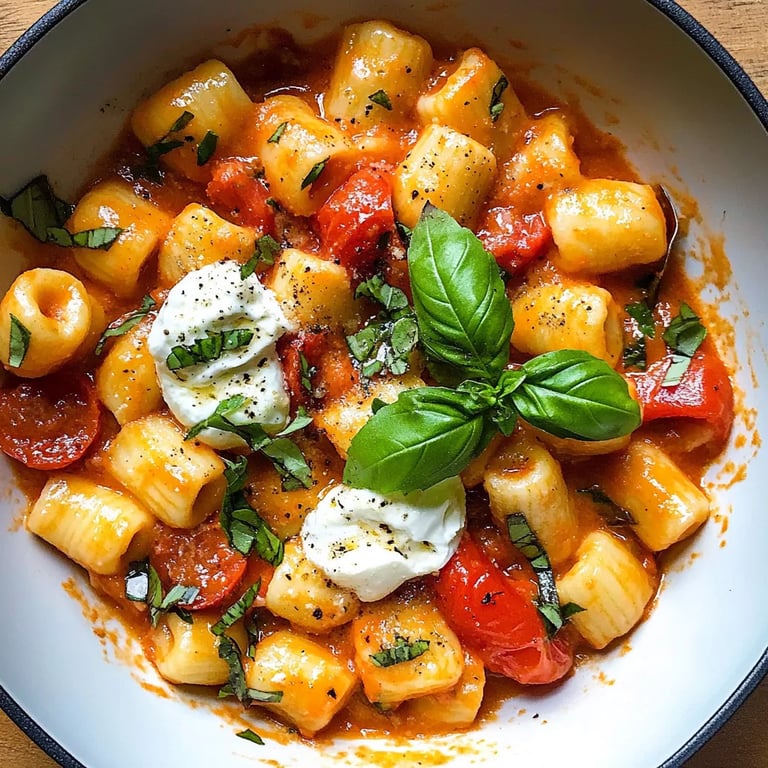 Cremige Tomaten-Gnocchi mit Burrata