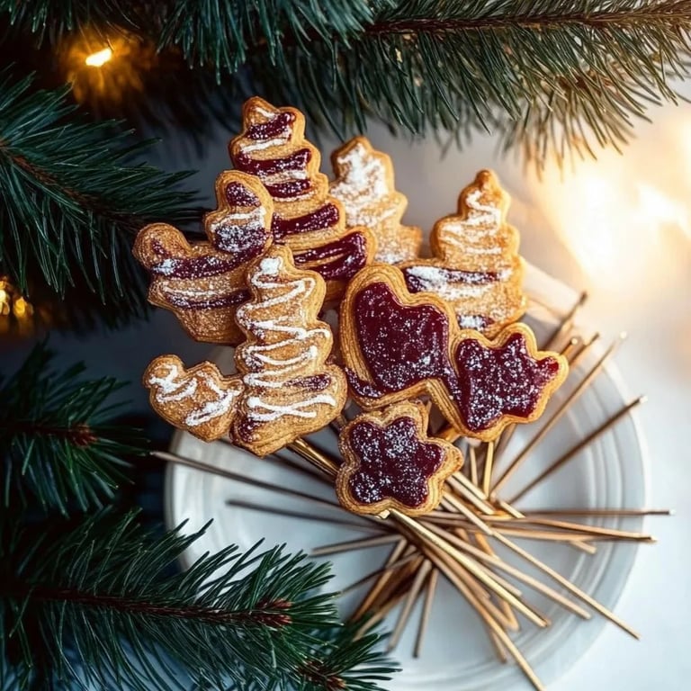 Einfache Blätterteig Tannenbäume