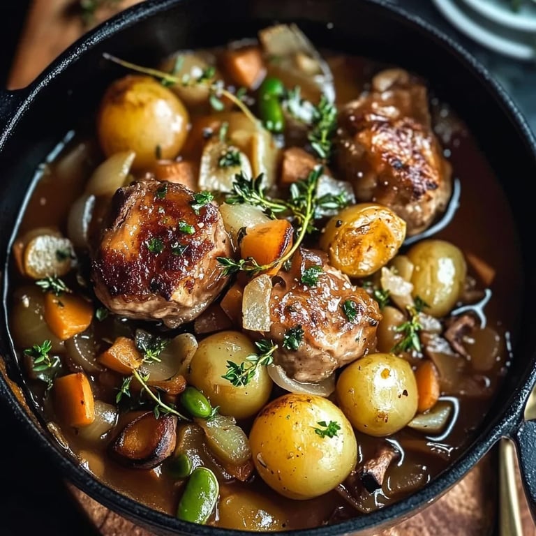 Rosenkohleintopf mit 400 g Gehacktes