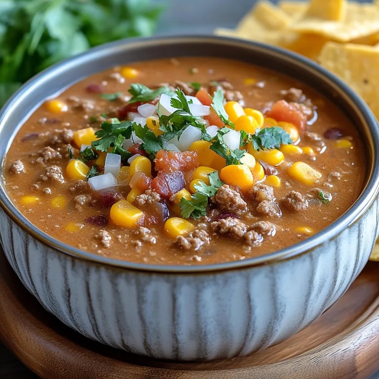 Sopa Cremosa de Tacos con Carne Molida y Queso: Una Increíble Receta Última