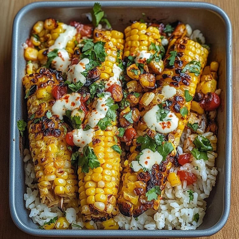 Street Corn Hähnchen Reis Bowl