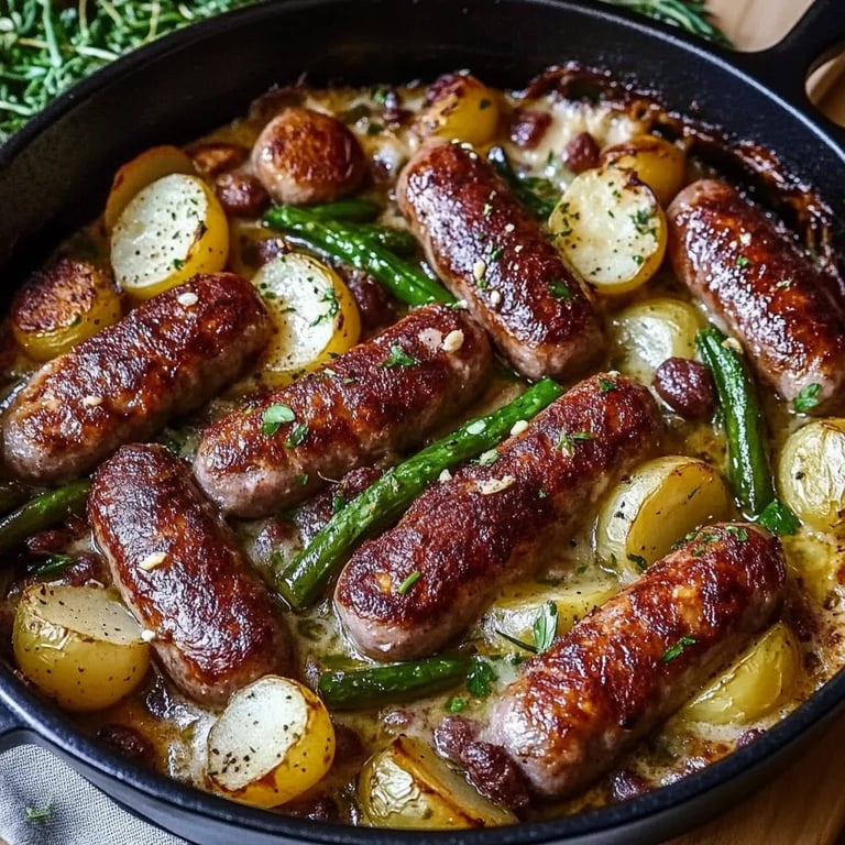 Wurst Bohne Kartoffel Auflauf