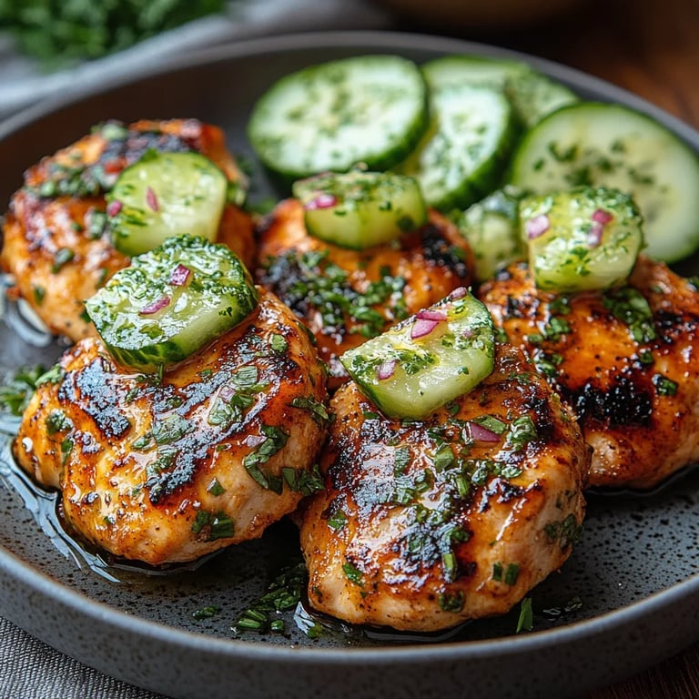 Frango Picante com Salada Cremosa de Pepino: Uma Receita Incrível e Definitiva para o Seu Almoço