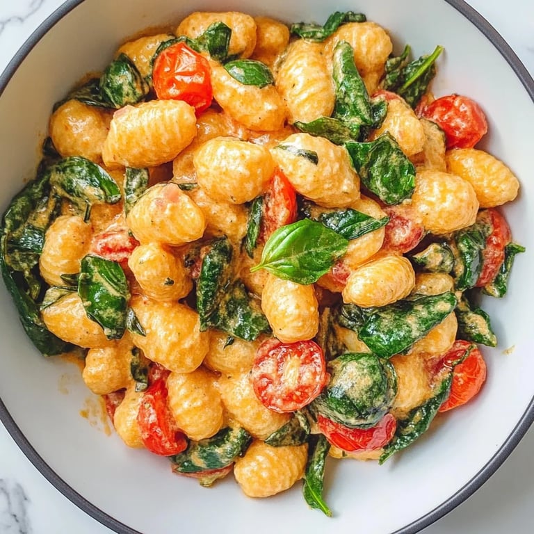 Gnocchi-Pfanne mit Tomate & Spinat