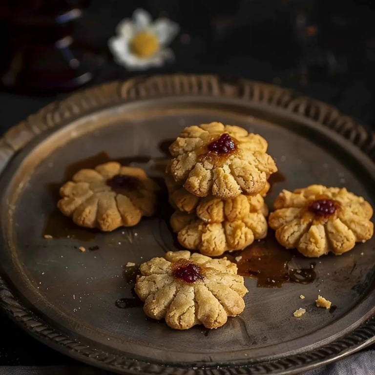 Marzipanblüten (Marzipan-Spritzgebäck)