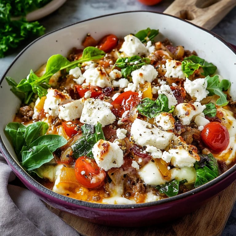 Blumenkohl-Hack-Auflauf mit Feta