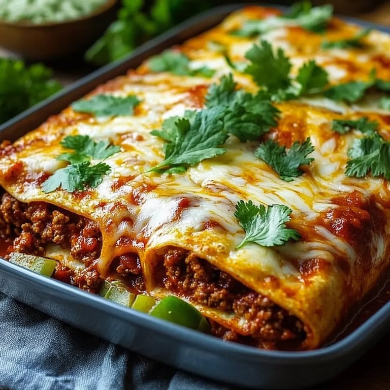 Easy Cheesy Ground Beef Enchiladas - One-Pan Family Favorite!