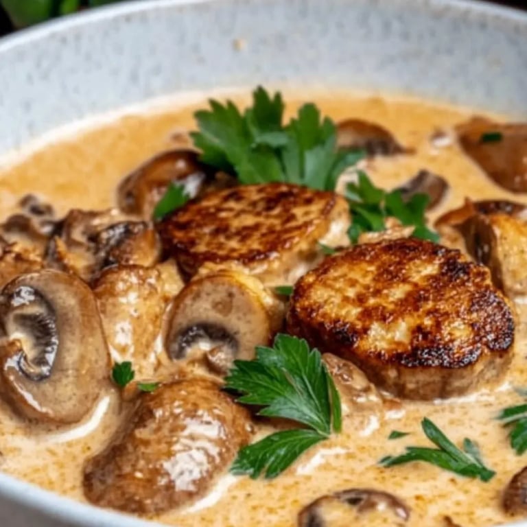 Filettopf mit Champignons - einfach & so cremig
