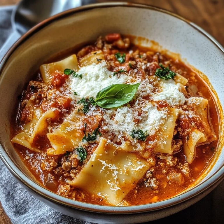 Spicy but Comforting Lasagna Soup
