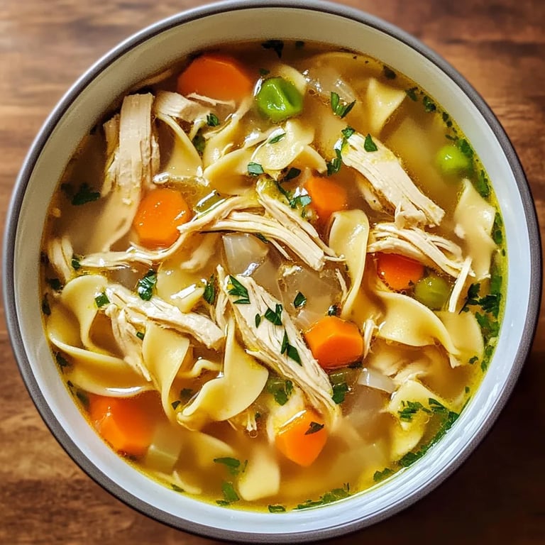 Homemade Chicken Noodle Soup in 30mins