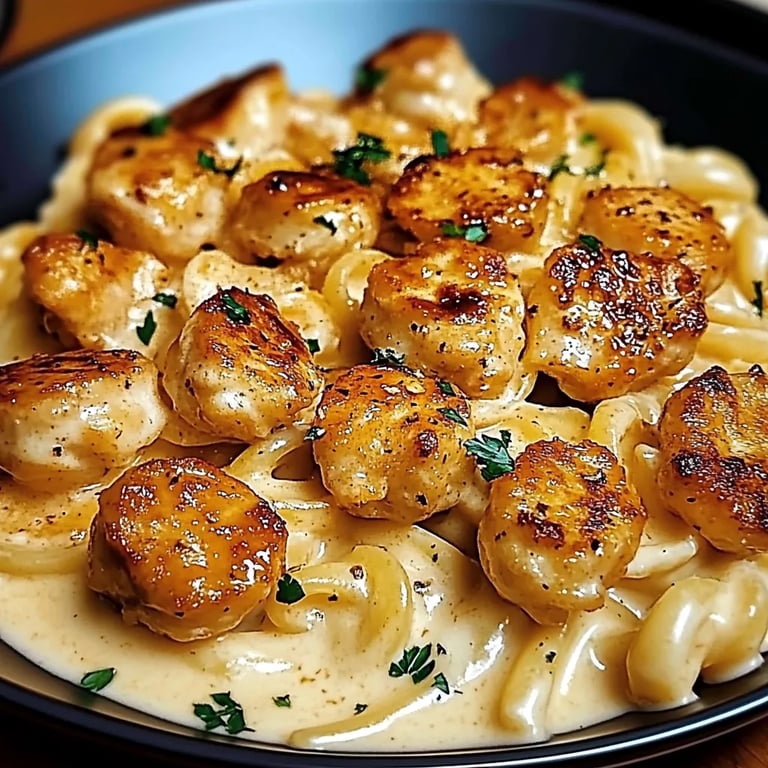 Garlic Butter Chicken Bites with Creamy Pasta: An Amazing Ultimate Recipe