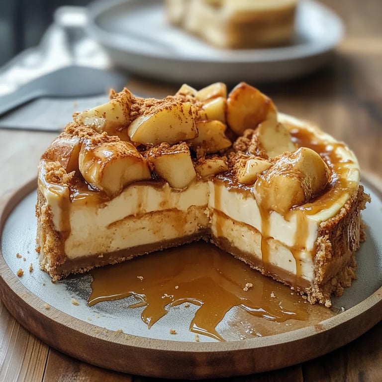 Salted Caramel Apple Pie Cheesecake