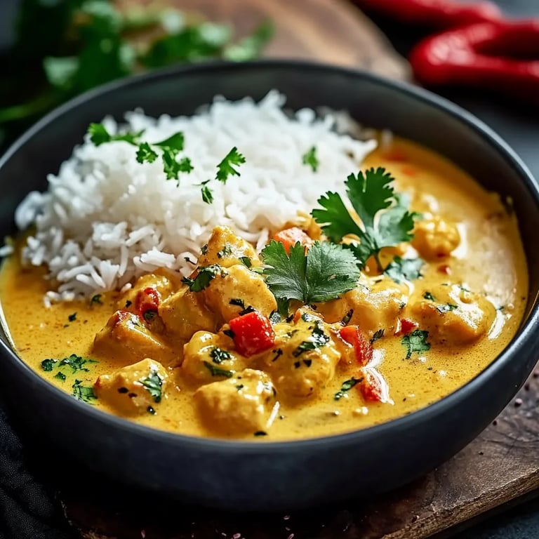 Thai Erdnuss-Curry mit Kokosmilch