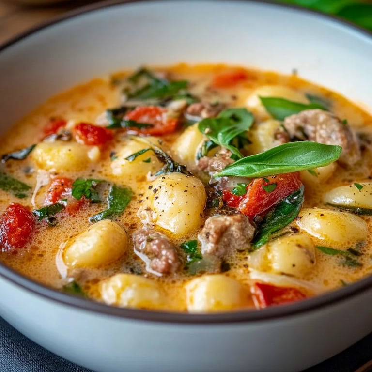 Cremige Gnocchi-Suppe