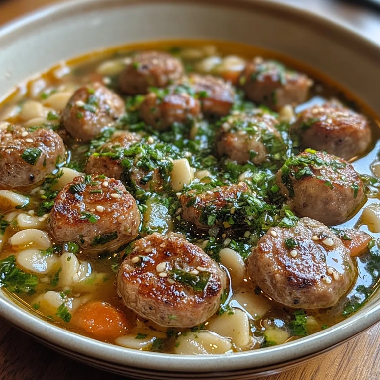 Hackbällchen-Zucchini-Orzo-Brühe: Ein Unglaubliches Ultimatives Rezept für 4 Portionen