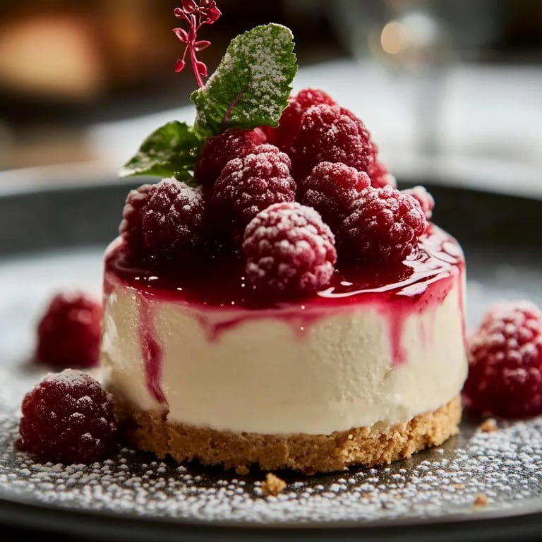 Spekulatius Dessert mit Himbeeren