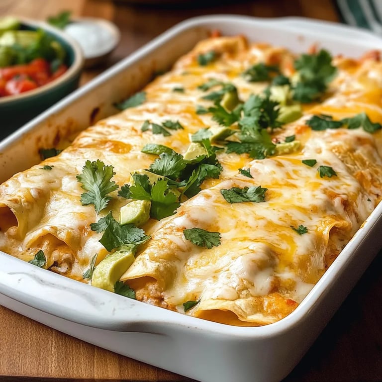 Creamy White Chicken Enchiladas